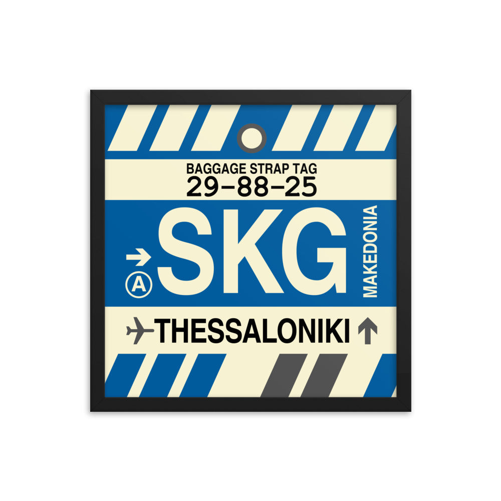 Travel-Themed Framed Print • SKG Thessaloniki • YHM Designs - Image 04
