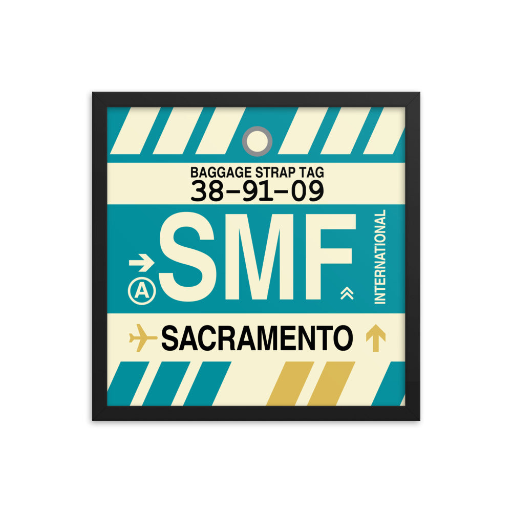 Travel-Themed Framed Print • SMF Sacramento Souvenir • YHM Designs - Image 04