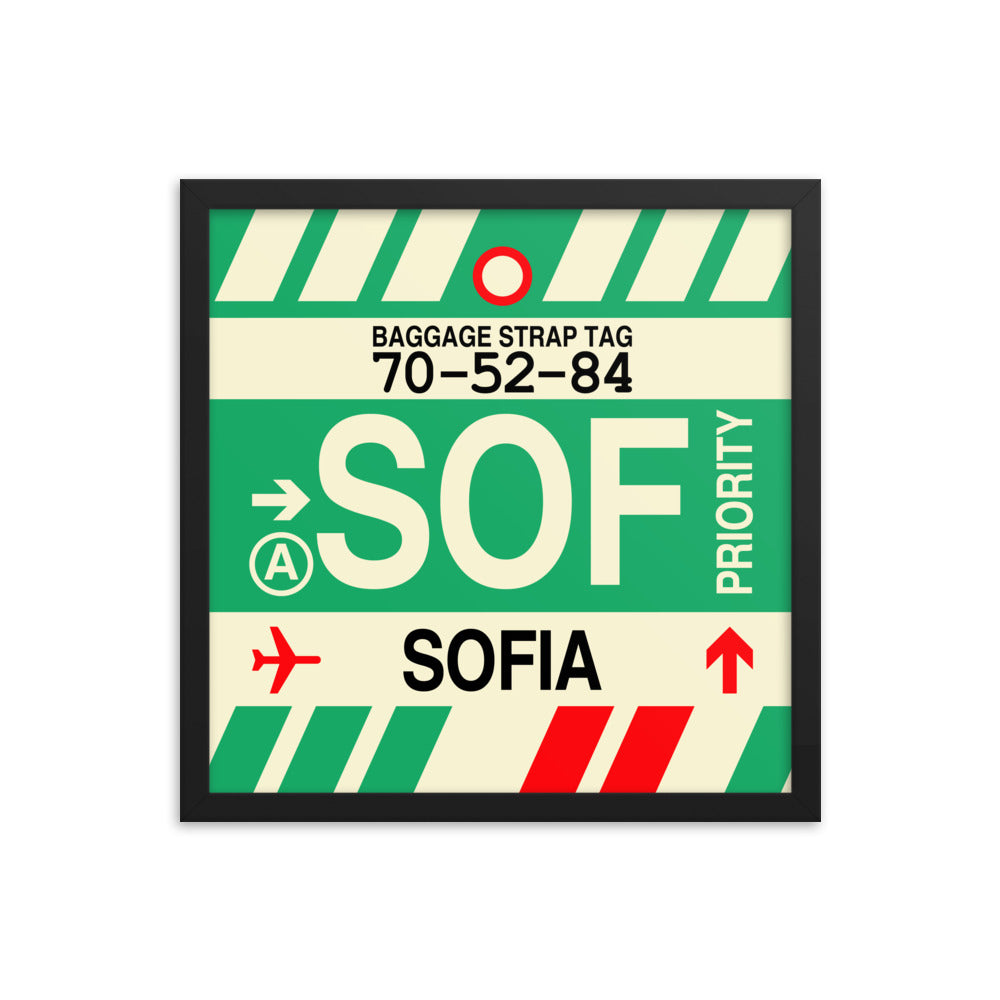 Travel-Themed Framed Print • SOF Sofia Souvenir • YHM Designs - Image 04