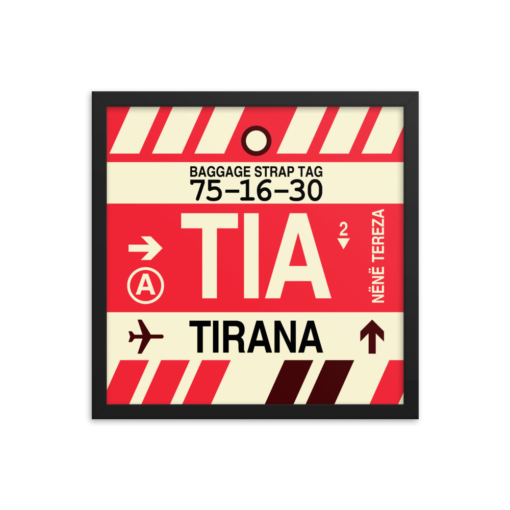 Travel-Themed Framed Print • TIA Tirana Souvenir • YHM Designs - Image 04