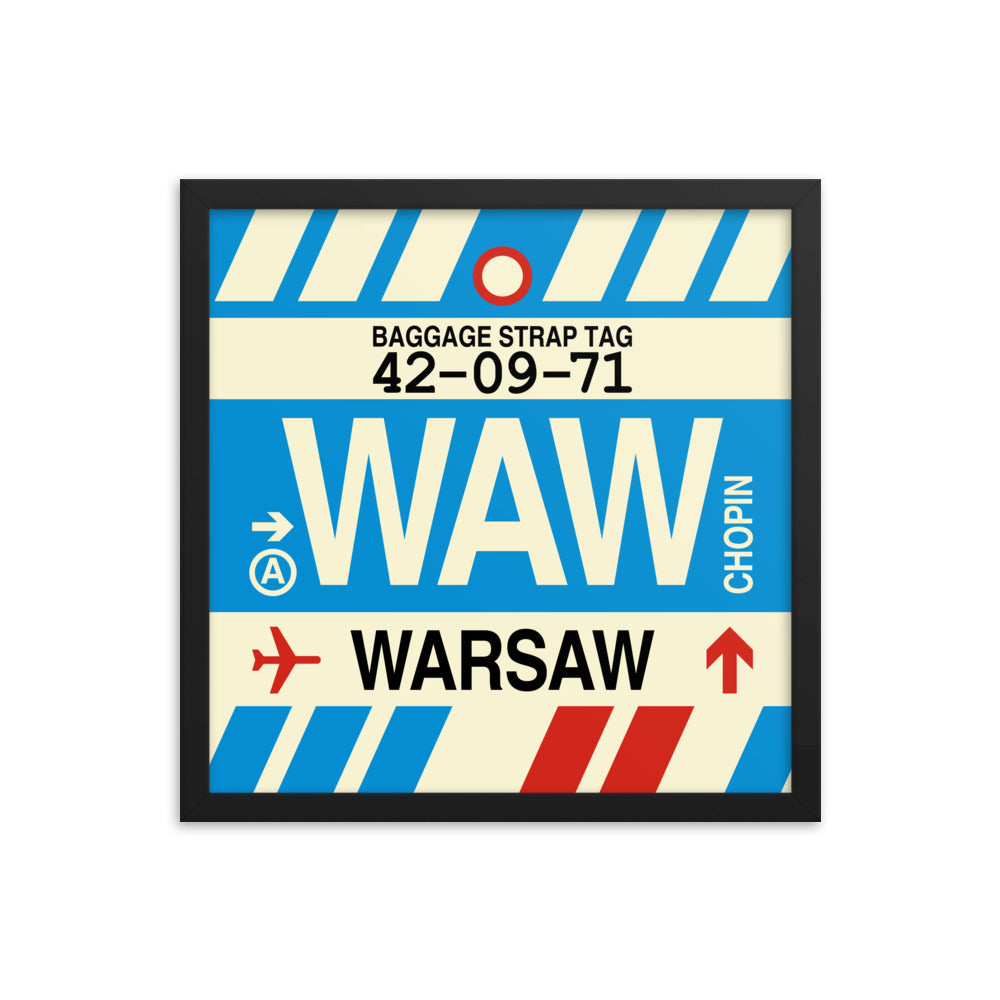 Travel-Themed Framed Print • WAW Warsaw Souvenir • YHM Designs - Image 04