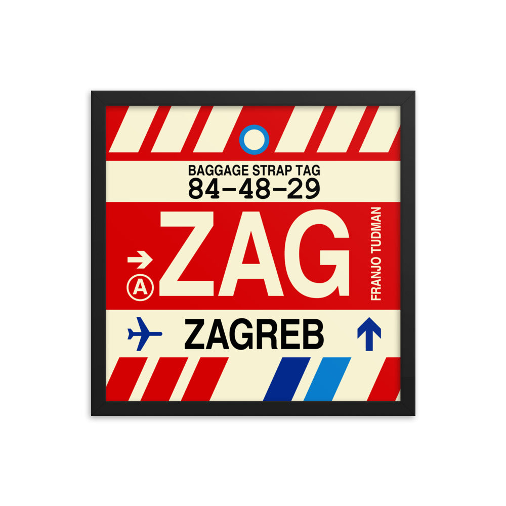 Travel-Themed Framed Print • ZAG Zagreb Souvenir • YHM Designs - Image 04