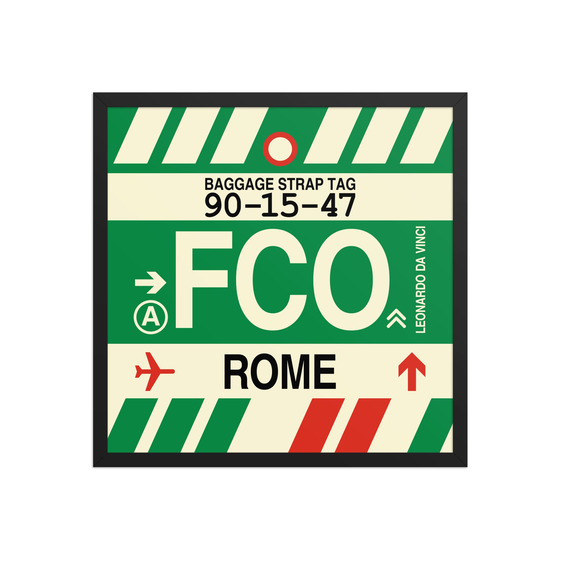 Travel-Themed Framed Print • FCO Rome Souvenir • YHM Designs - Image 05