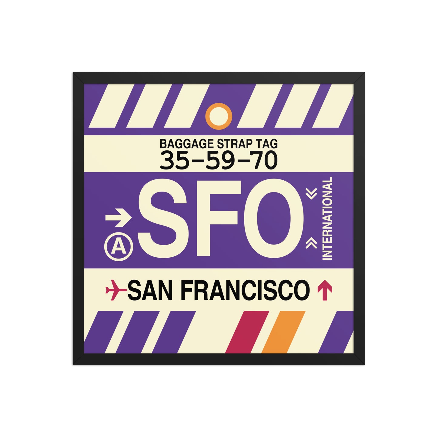 Travel-Themed Framed Print • SFO San Francisco • YHM Designs - Image 05