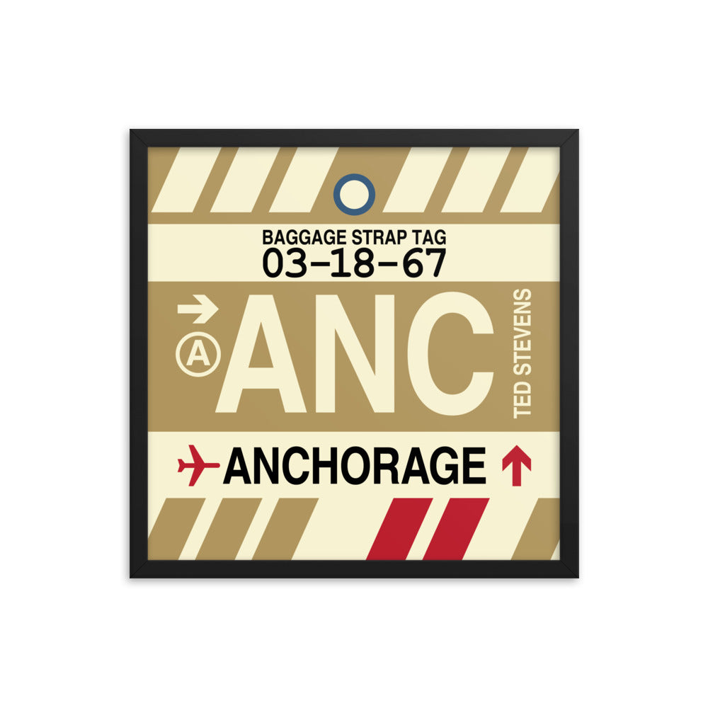 Travel-Themed Framed Print • ANC Anchorage Souvenir • YHM Designs - Image 05