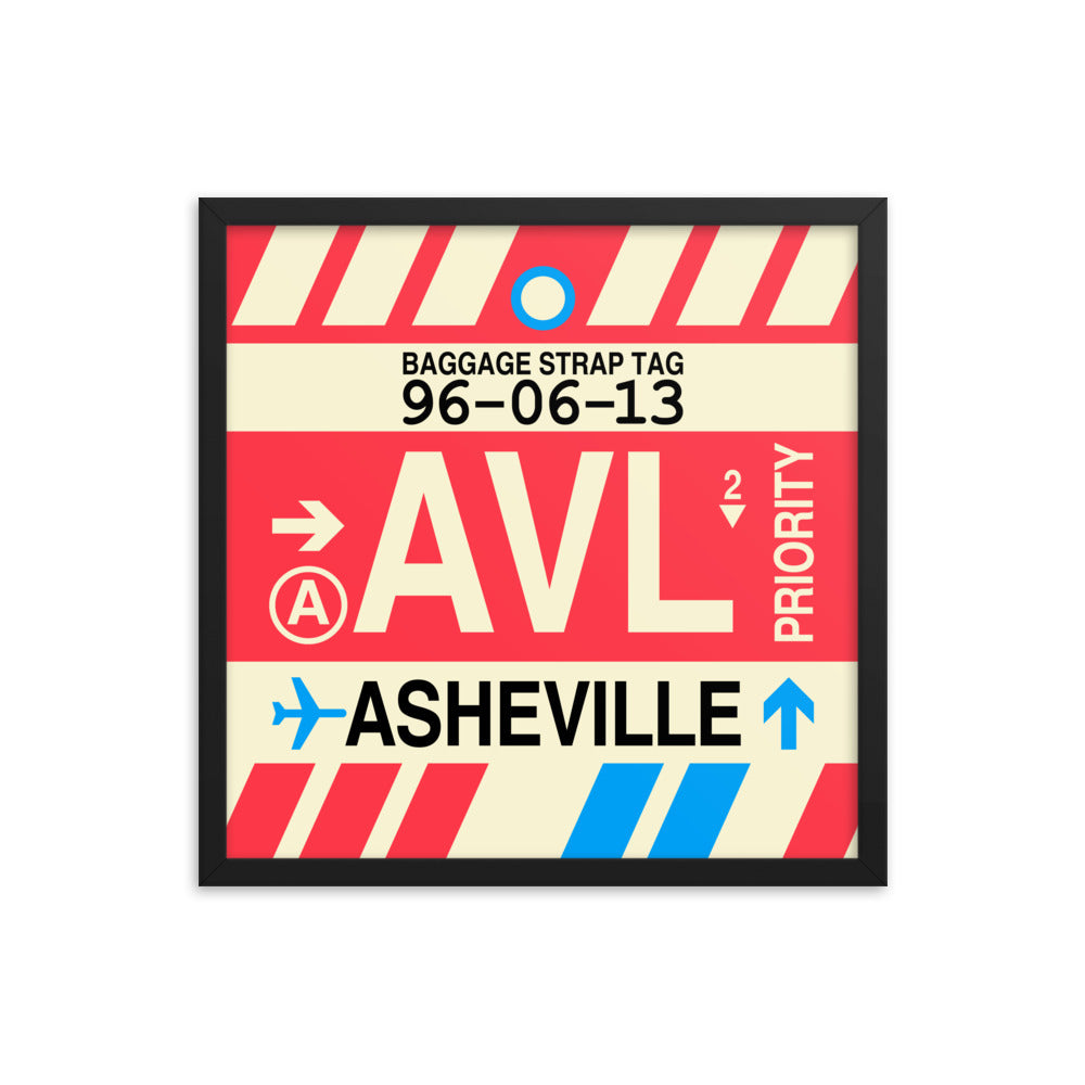 Travel-Themed Framed Print • AVL Asheville • YHM Designs - Image 05