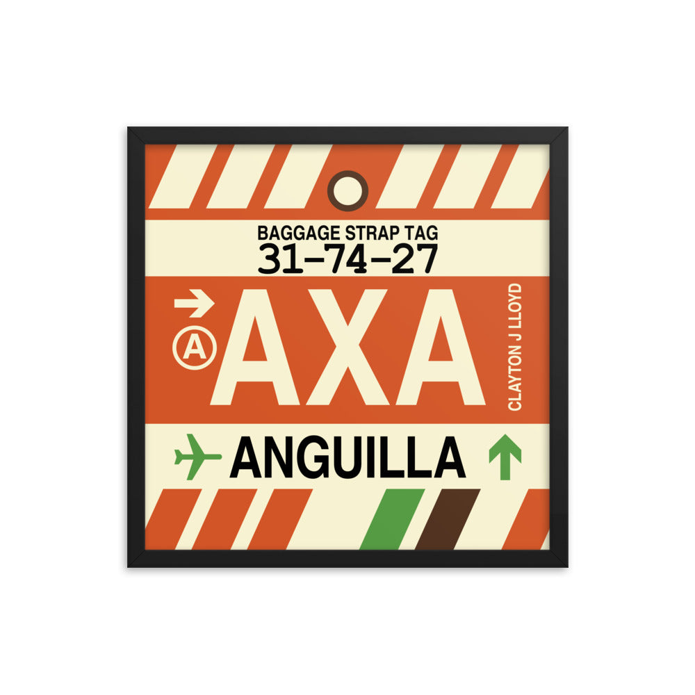Travel-Themed Framed Print • AXA Anguilla Souvenir • YHM Designs - Image 05