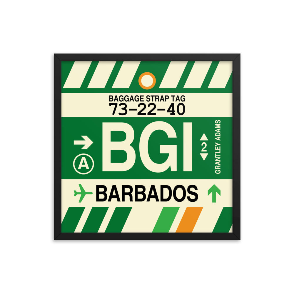 Travel-Themed Framed Print • BGI Barbados Souvenir • YHM Designs - Image 05
