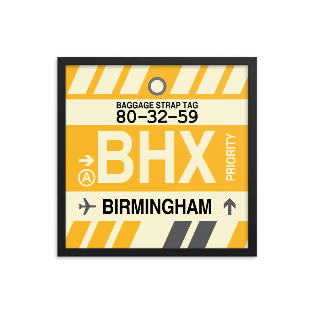 Travel-Themed Framed Print • BHX Birmingham Souvenir • YHM Designs - Image 05