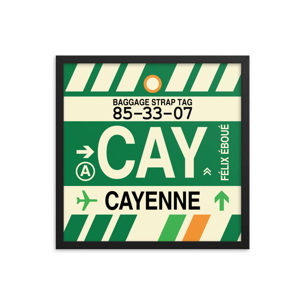 Travel-Themed Framed Print • CAY Cayenne Souvenir • YHM Designs - Image 05