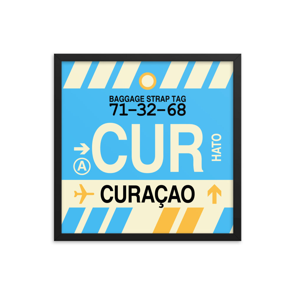 Travel-Themed Framed Print • CUR Curaçao Souvenir • YHM Designs - Image 05