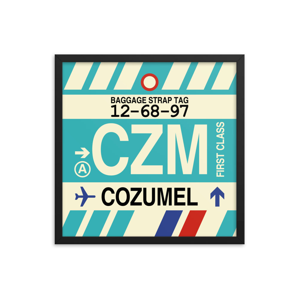 Travel-Themed Framed Print • CZM Cozumel Souvenir • YHM Designs - Image 05