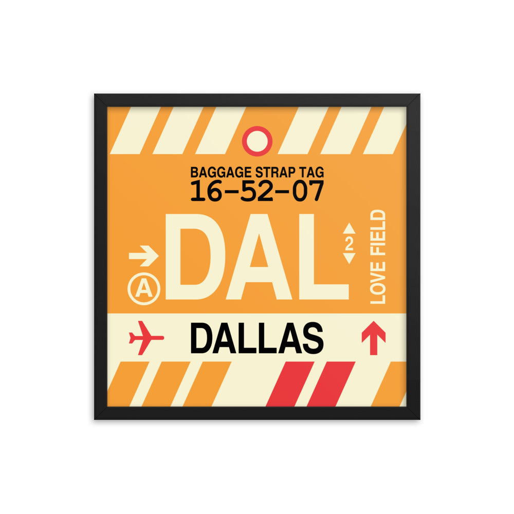 Travel-Themed Framed Print • DAL Dallas • YHM Designs - Image 05