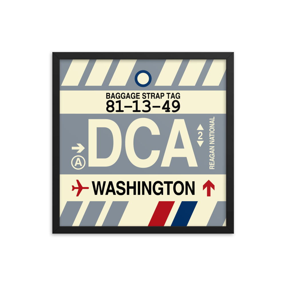 Travel-Themed Framed Print • DCA Washington Souvenir • YHM Designs - Image 05