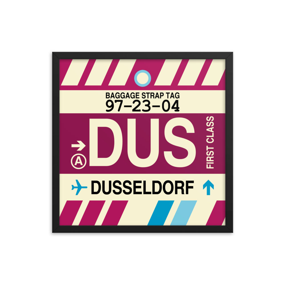 Travel-Themed Framed Print • DUS Dusseldorf Souvenir • YHM Designs - Image 05