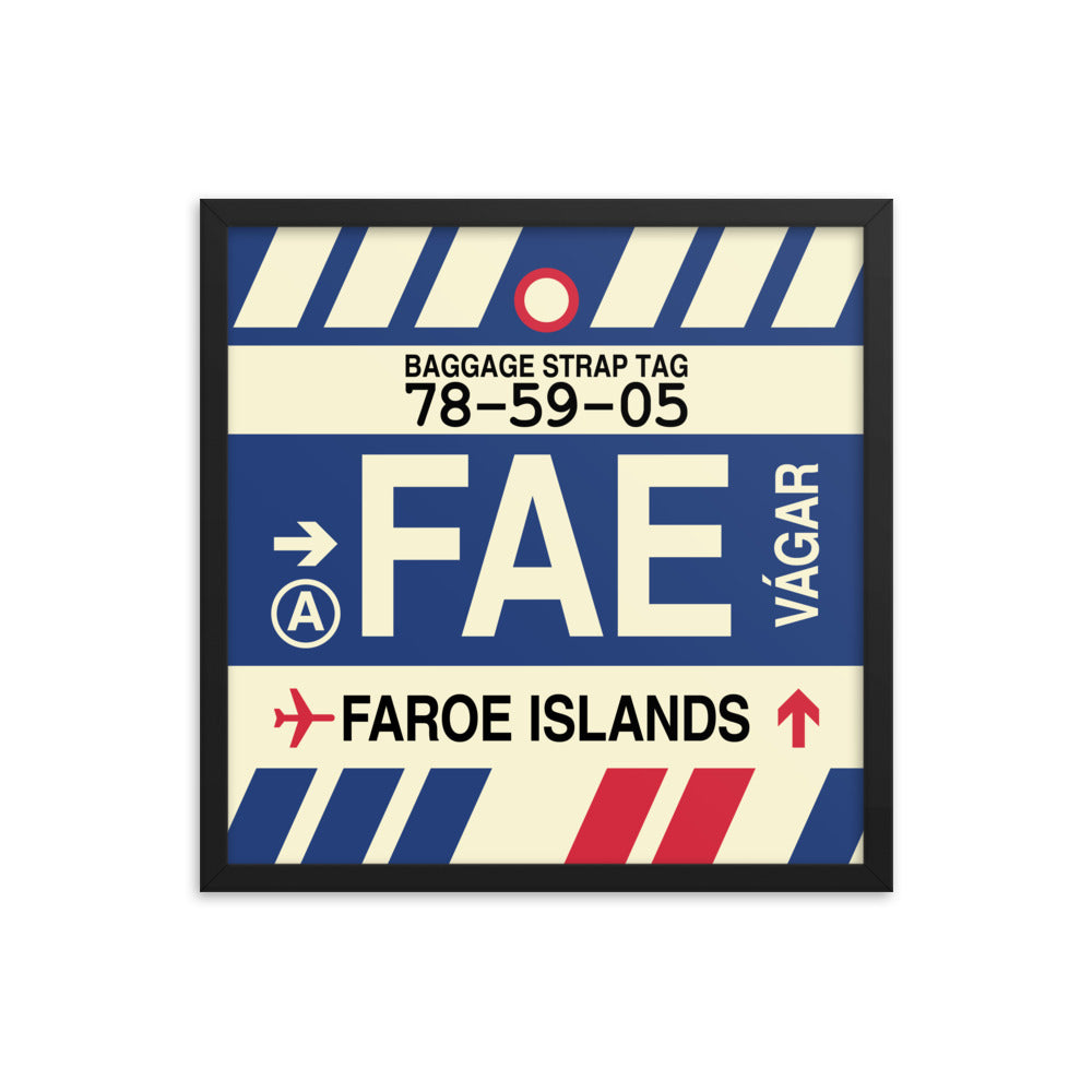Travel-Themed Framed Print • FAE Faroe Islands Souvenir • YHM Designs - Image 05