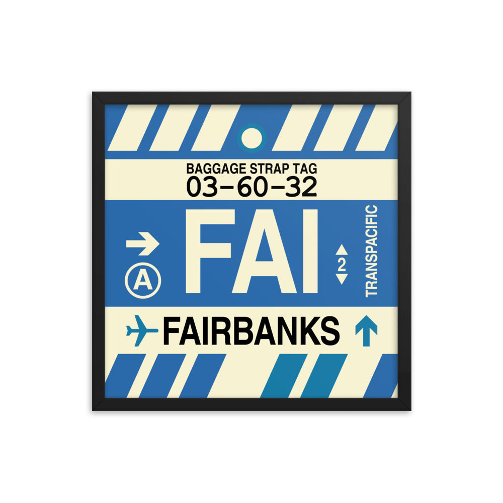 Travel-Themed Framed Print • FAI Fairbanks Souvenir • YHM Designs - Image 05