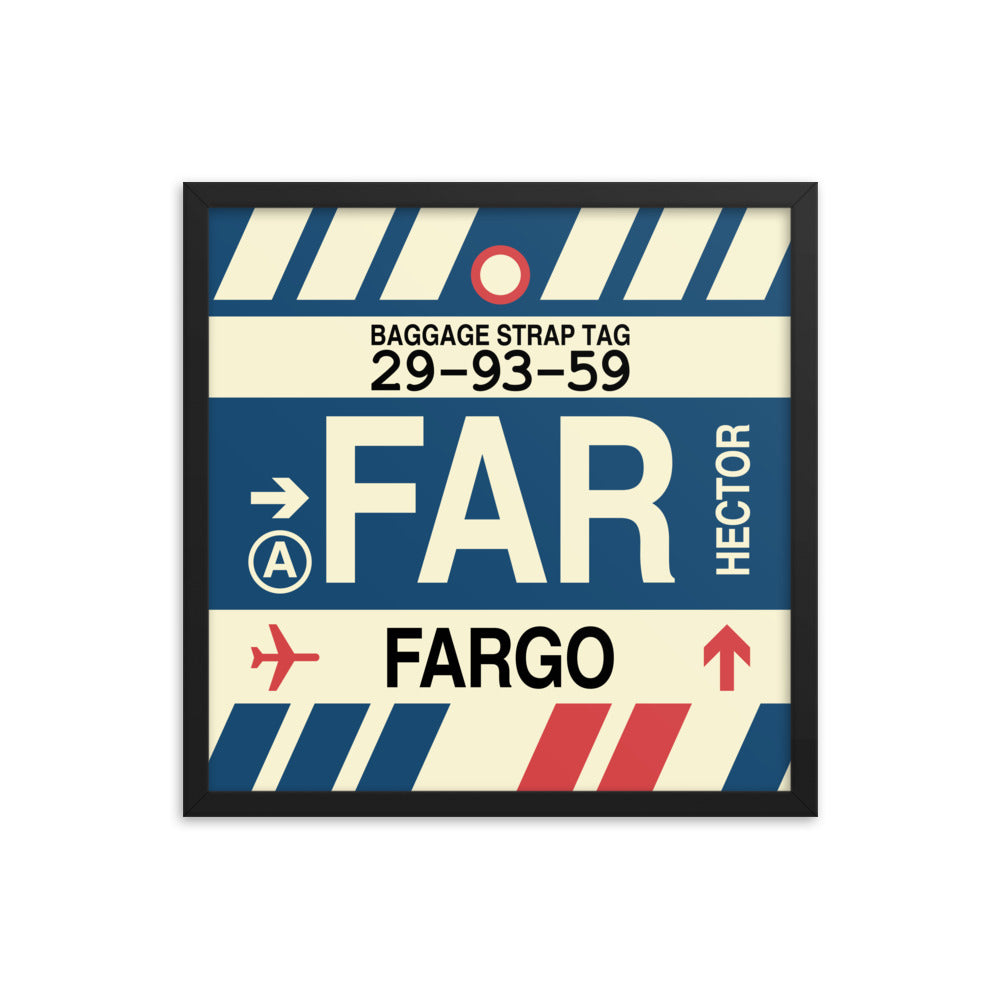 Travel-Themed Framed Print • FAR Fargo Souvenir • YHM Designs - Image 05