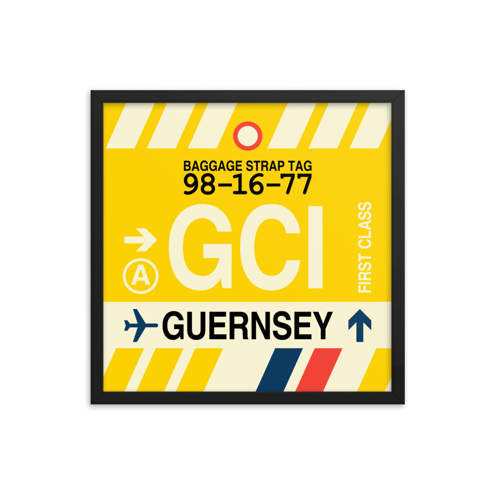 Travel-Themed Framed Print • GCI Guernsey Souvenir • YHM Designs - Image 05