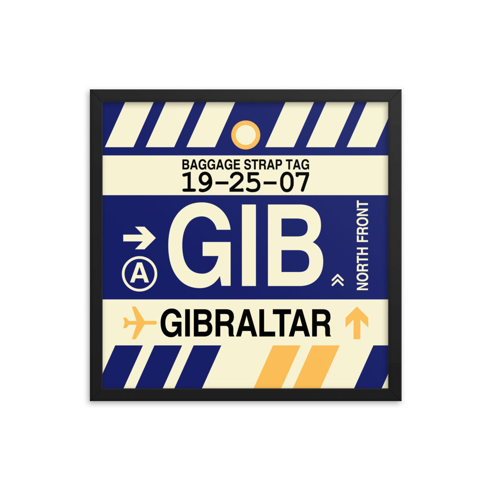 Travel-Themed Framed Print • GIB Gibraltar Souvenir • YHM Designs - Image 05