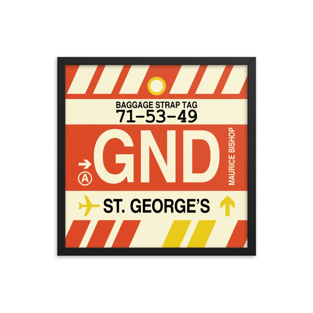 Travel-Themed Framed Print • GND St. George's Souvenir • YHM Designs - Image 05