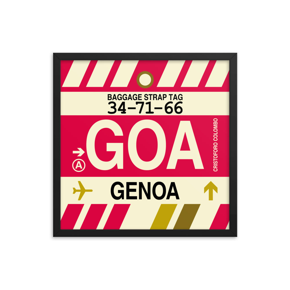 Travel-Themed Framed Print • GOA Genoa Souvenir • YHM Designs - Image 05