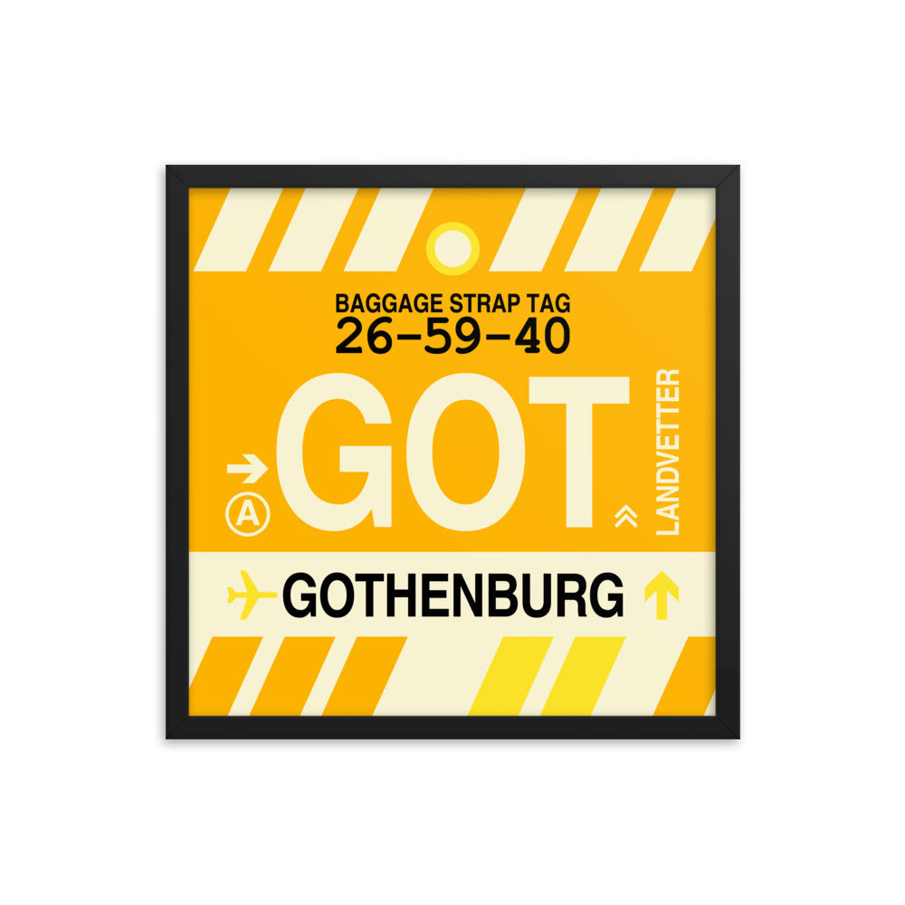 Travel-Themed Framed Print • GOT Gothenburg Souvenir • YHM Designs - Image 05