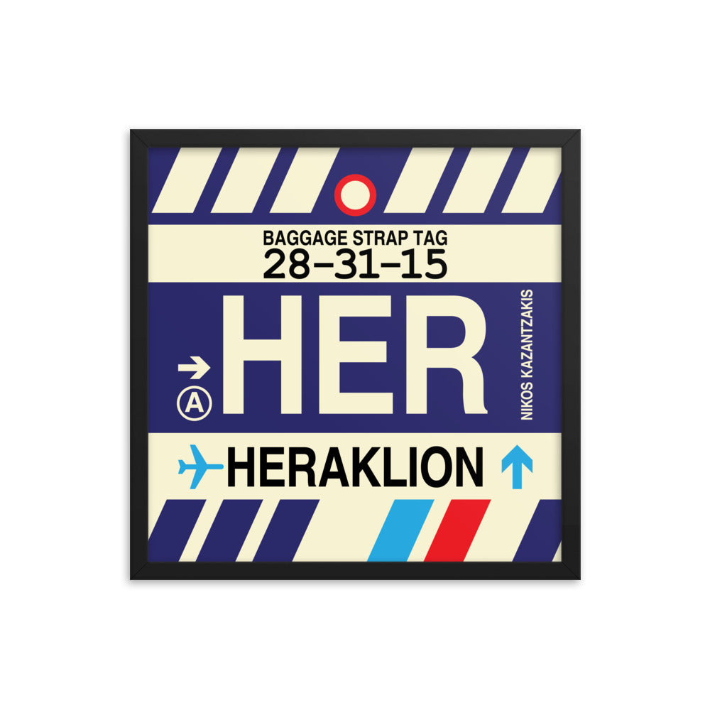 Travel-Themed Framed Print • HER Heraklion Souvenir • YHM Designs - Image 05