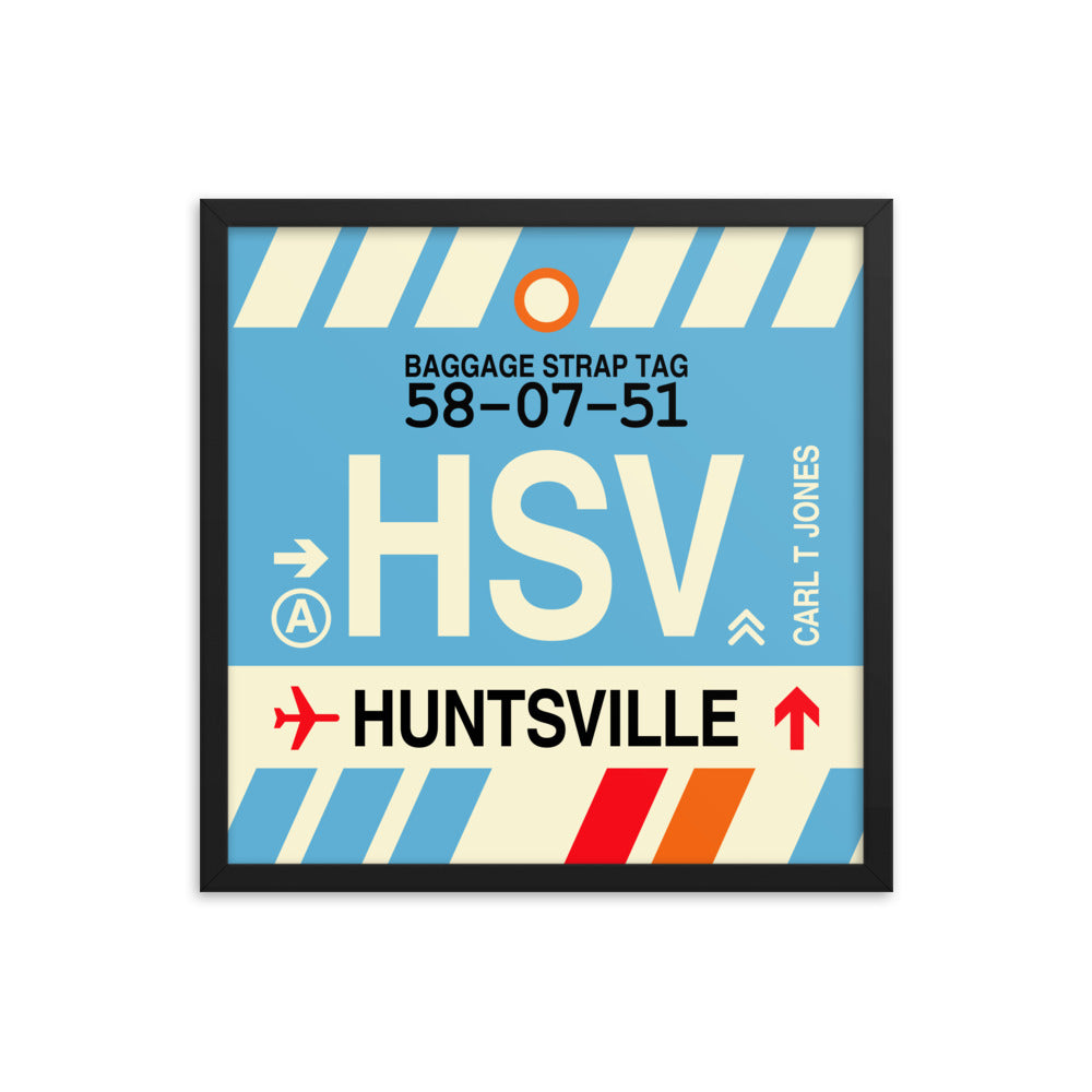 Travel-Themed Framed Print • HSV Huntsville Souvenir • YHM Designs - Image 05