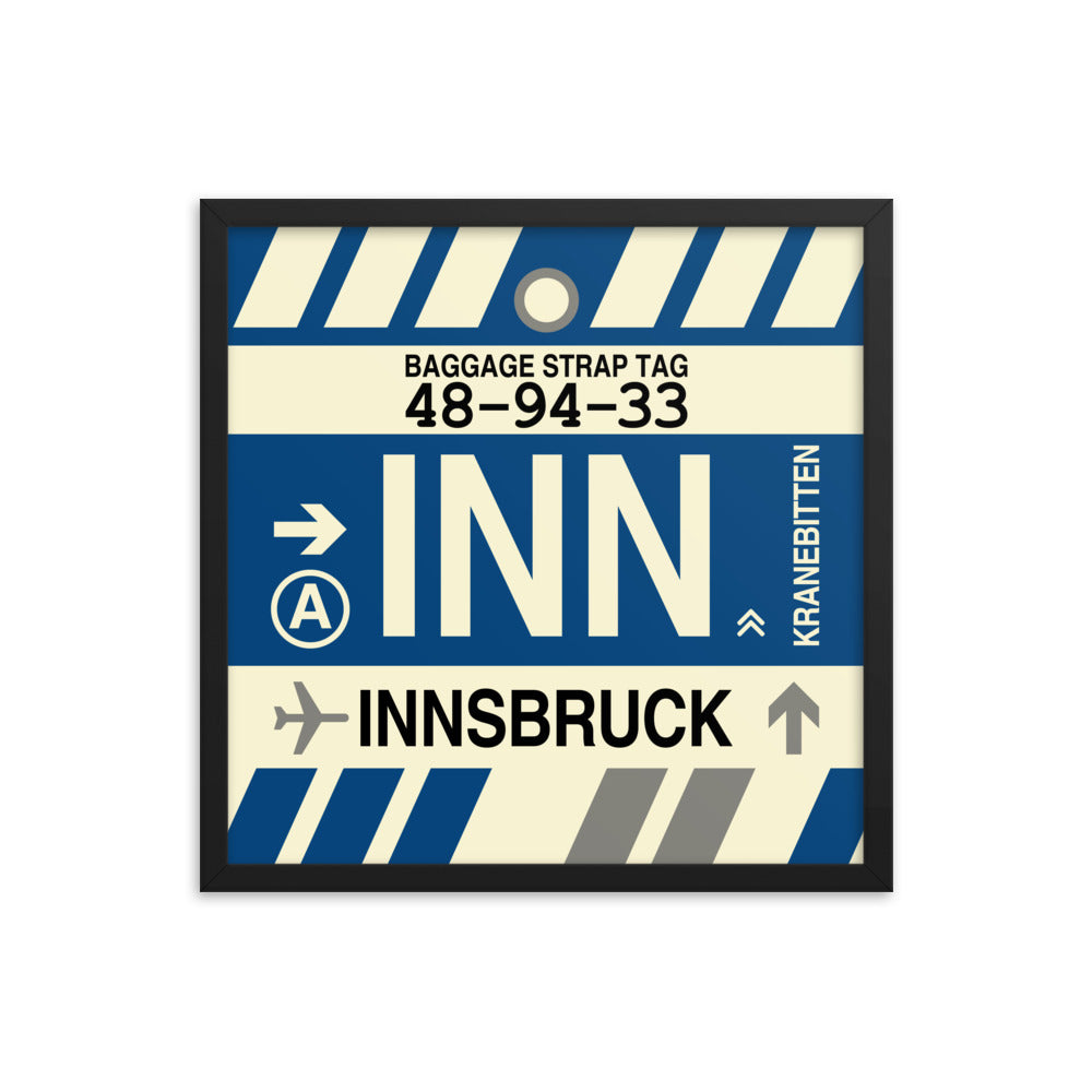 Travel-Themed Framed Print • INN Innsbruck Souvenir • YHM Designs - Image 05