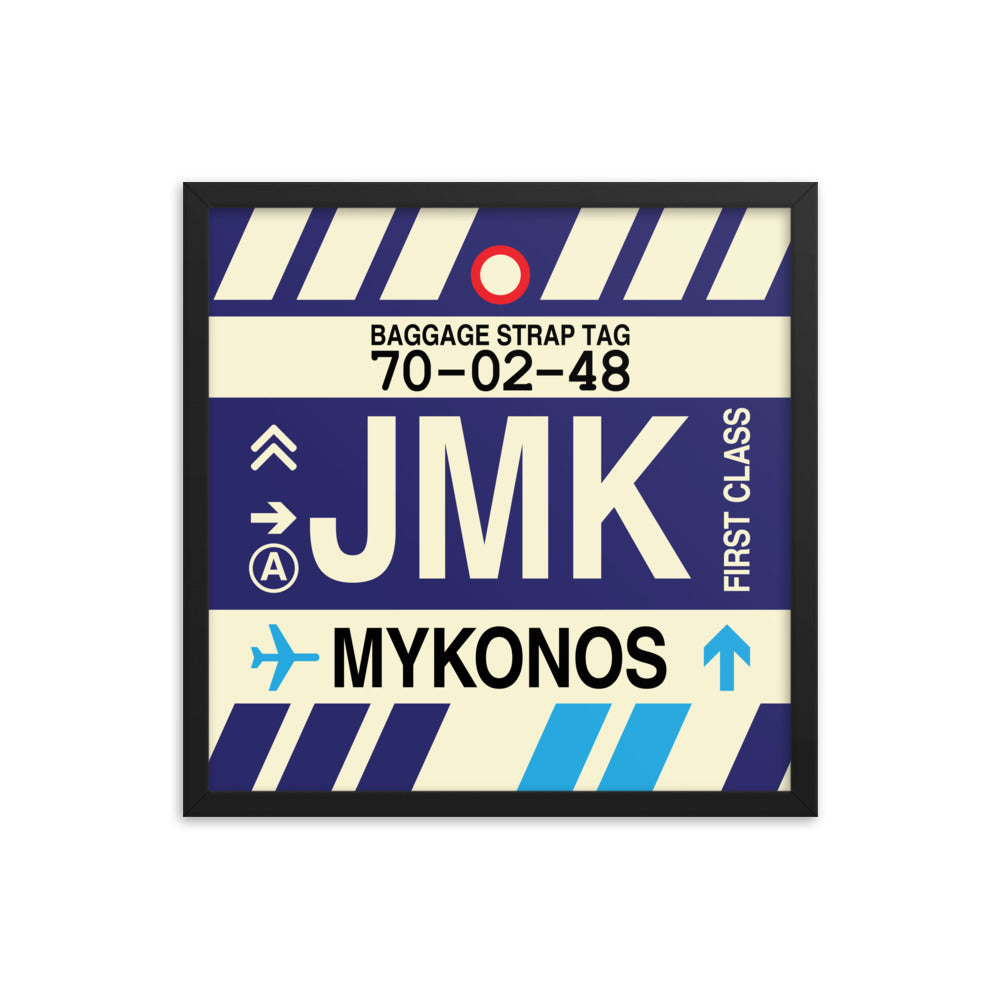Travel-Themed Framed Print • JMK Mykonos Souvenir • YHM Designs - Image 05