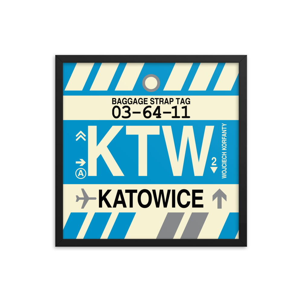 Travel-Themed Framed Print • KTW Katowice Souvenir • YHM Designs - Image 05