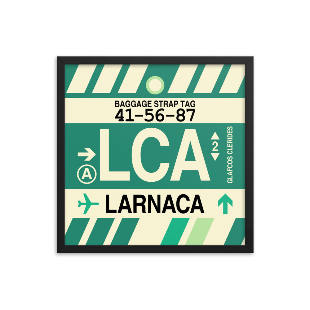 Travel-Themed Framed Print • LCA Larnaca Souvenir • YHM Designs - Image 05