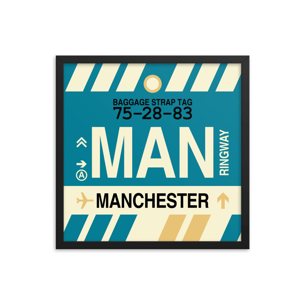 Travel-Themed Framed Print • MAN Manchester Souvenir • YHM Designs - Image 05
