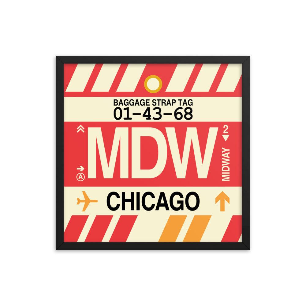 Travel-Themed Framed Print • MDW Chicago • YHM Designs - Image 05