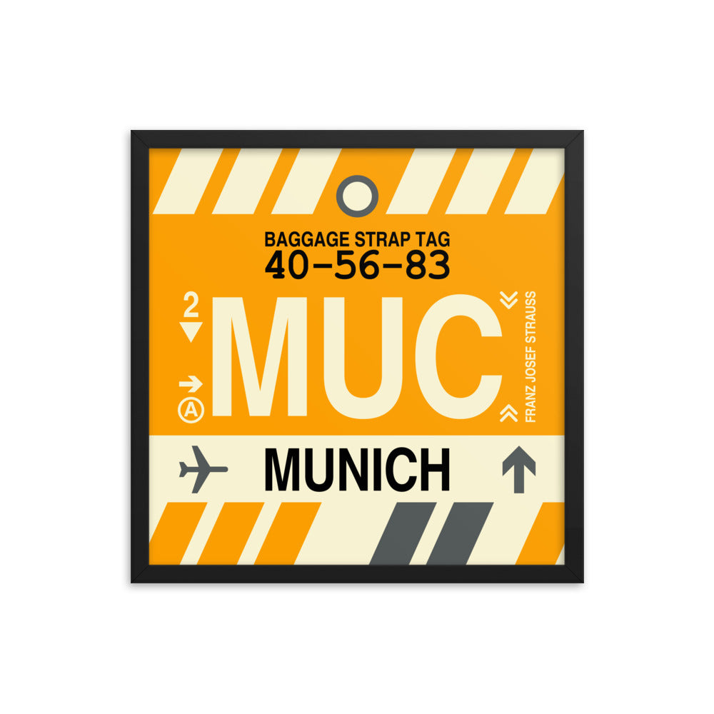 Travel-Themed Framed Print • MUC Munich • YHM Designs - Image 05