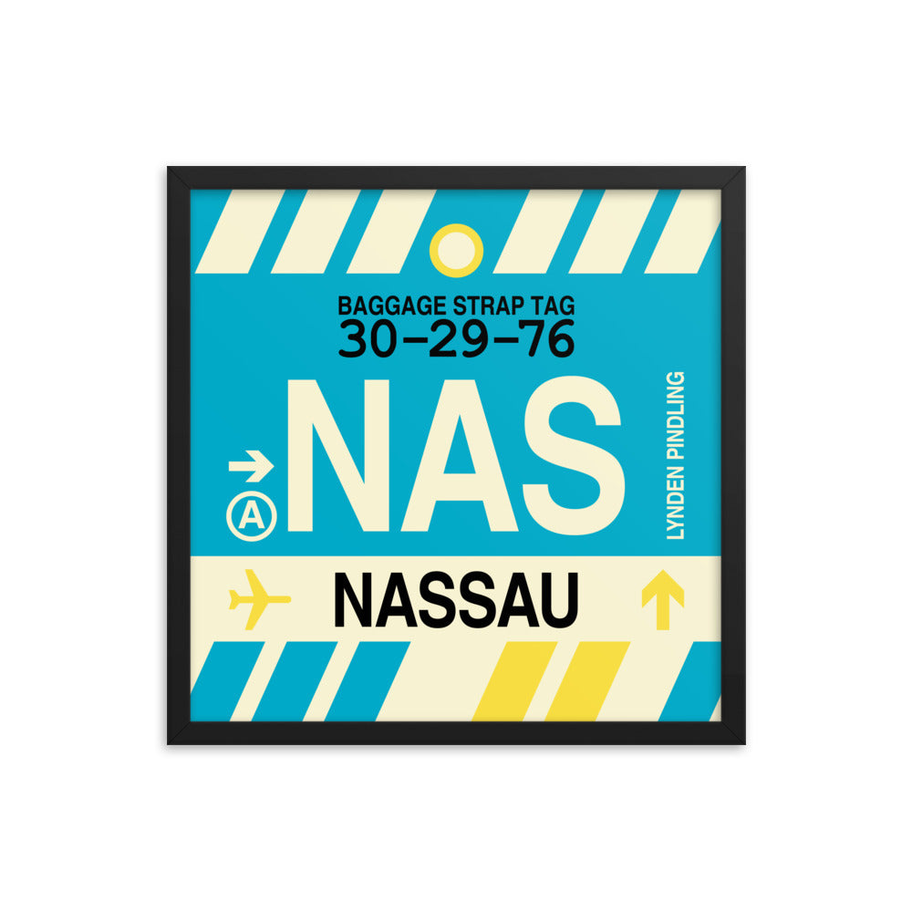 Travel-Themed Framed Print • NAS Nassau Souvenir • YHM Designs - Image 05