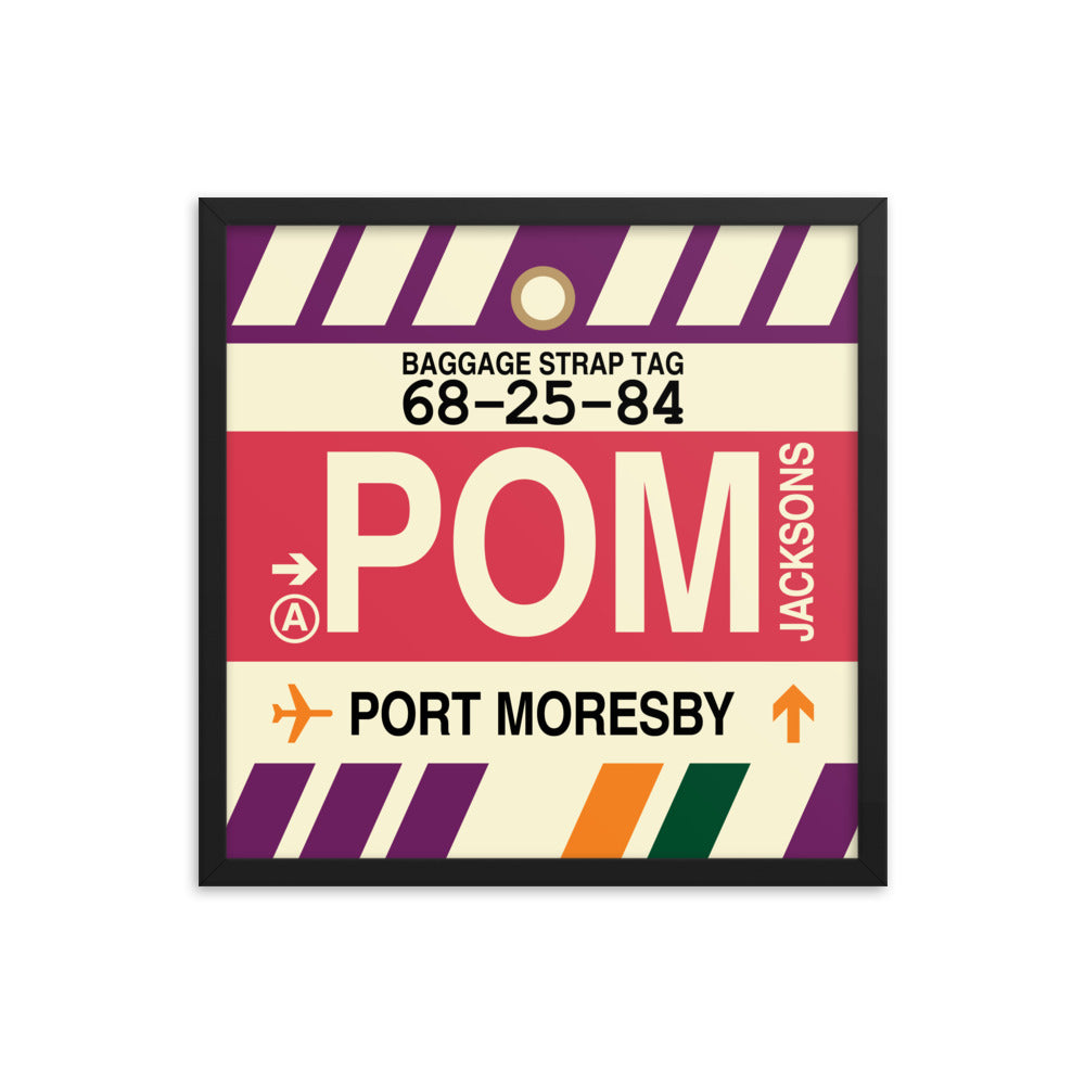 Travel-Themed Framed Print • POM Port Moresby Souvenir • YHM Designs - Image 05