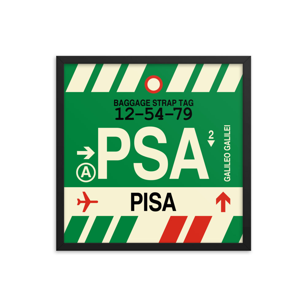 Travel-Themed Framed Print • PSA Pisa Souvenir • YHM Designs - Image 05