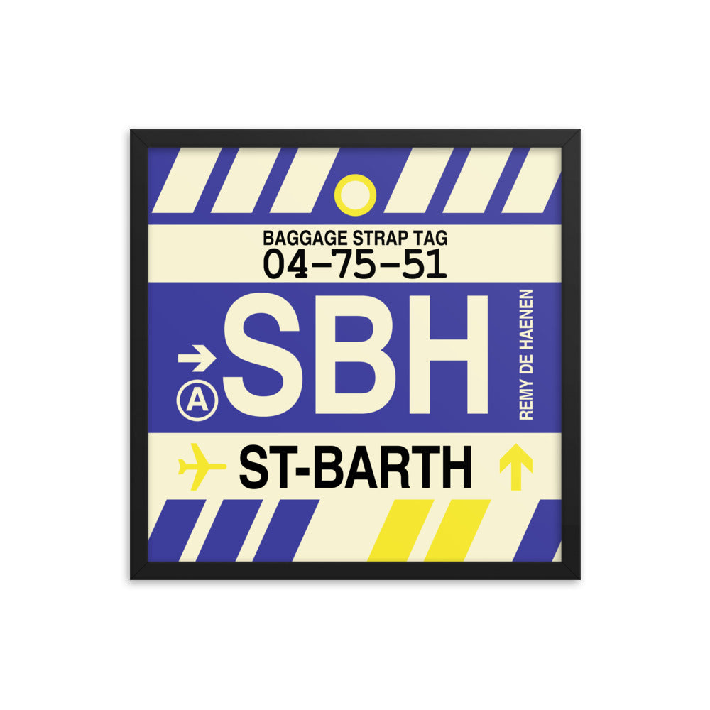 Travel-Themed Framed Print • SBH Saint Barthélemy Souvenir • YHM Designs - Image 05