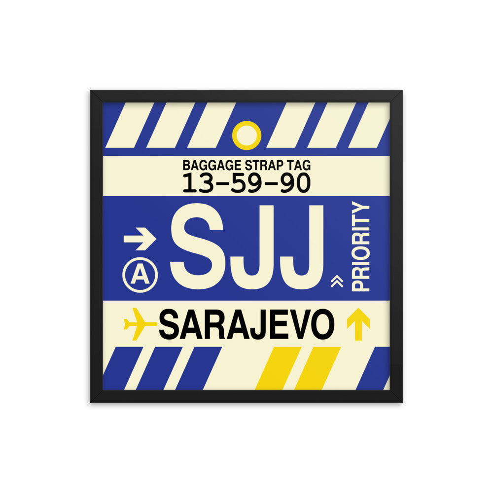 Travel-Themed Framed Print • SJJ Sarajevo Souvenir • YHM Designs - Image 05