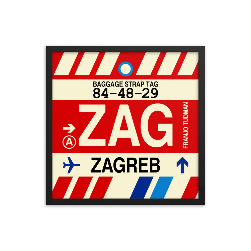 Travel-Themed Framed Print • ZAG Zagreb Souvenir • YHM Designs - Image 05