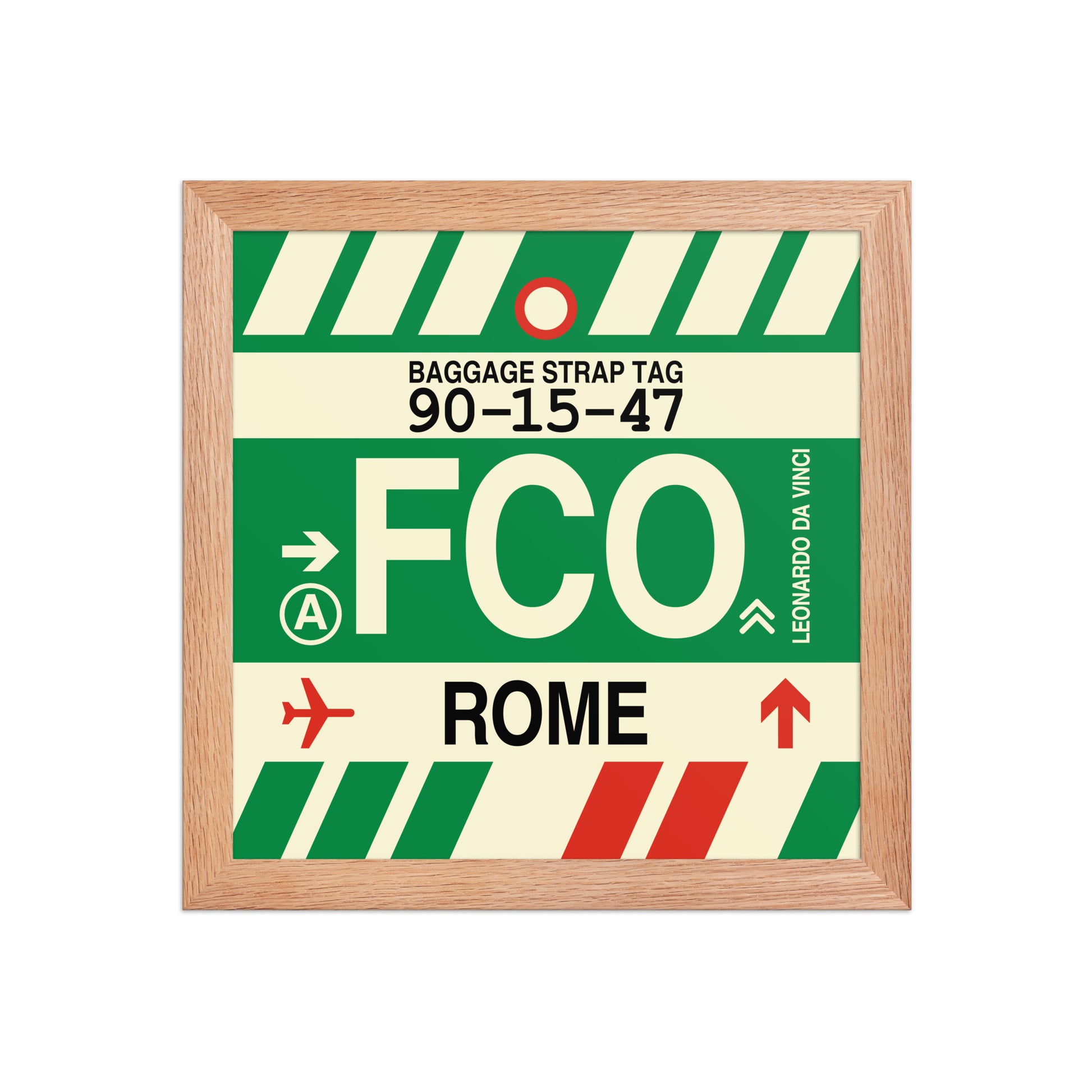 Travel-Themed Framed Print • FCO Rome Souvenir • YHM Designs - Image 06