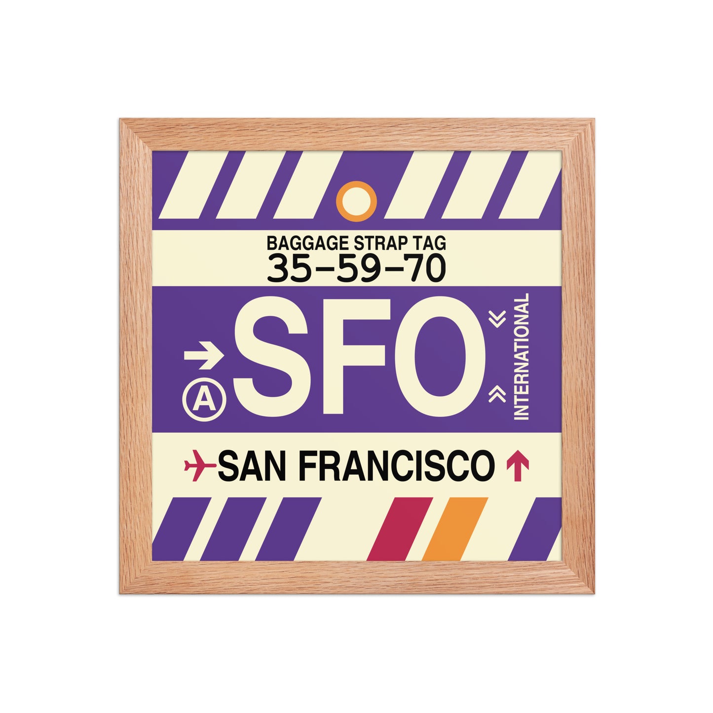 Travel-Themed Framed Print • SFO San Francisco • YHM Designs - Image 06