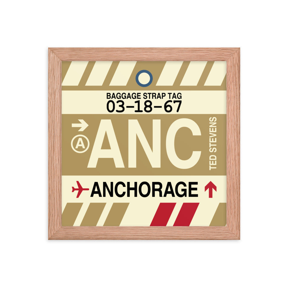 Travel-Themed Framed Print • ANC Anchorage Souvenir • YHM Designs - Image 06