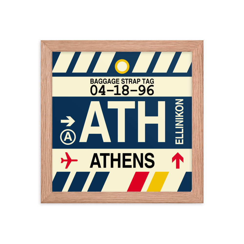Travel-Themed Framed Print • ATH Athens Souvenir • YHM Designs - Image 06