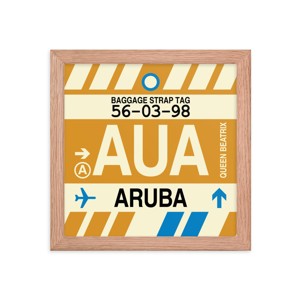 Travel-Themed Framed Print • AUA Aruba Souvenir • YHM Designs - Image 06