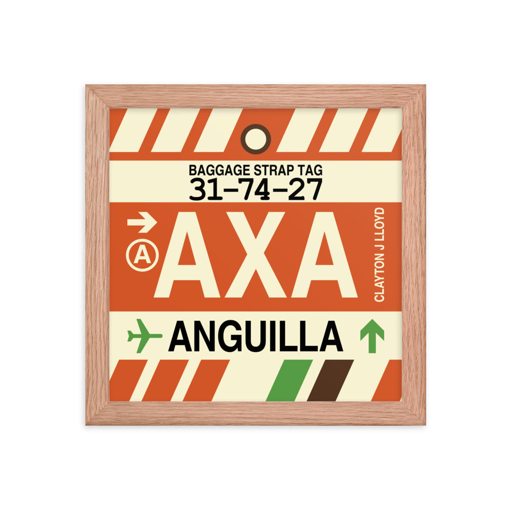 Travel-Themed Framed Print • AXA Anguilla Souvenir • YHM Designs - Image 06