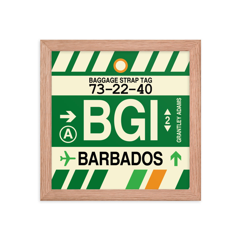 Travel-Themed Framed Print • BGI Barbados Souvenir • YHM Designs - Image 06