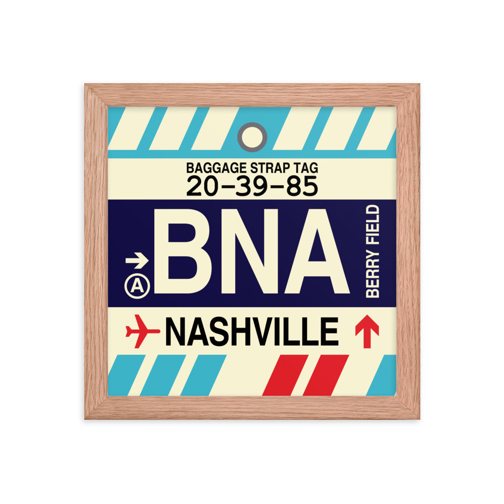 Travel-Themed Framed Print • BNA Nashville Souvenir • YHM Designs - Image 06